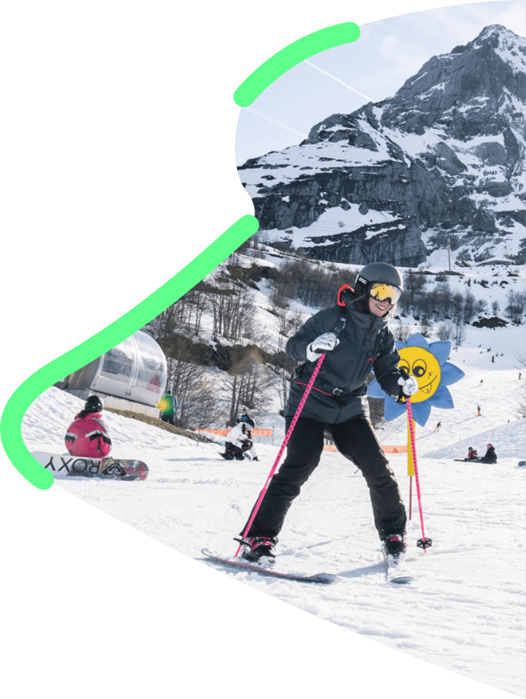 skieur piste debutant ski npy